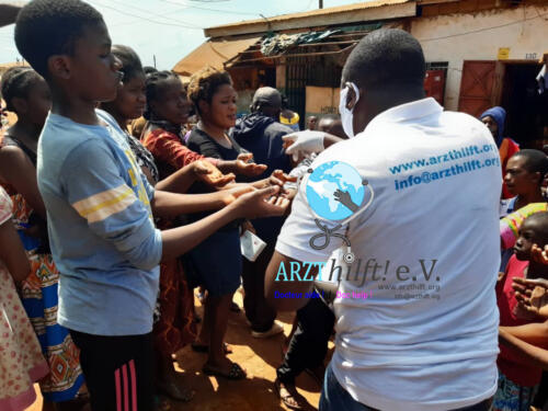 Aktion gegen Covid-19 in Yaoundé am 10.04.2020